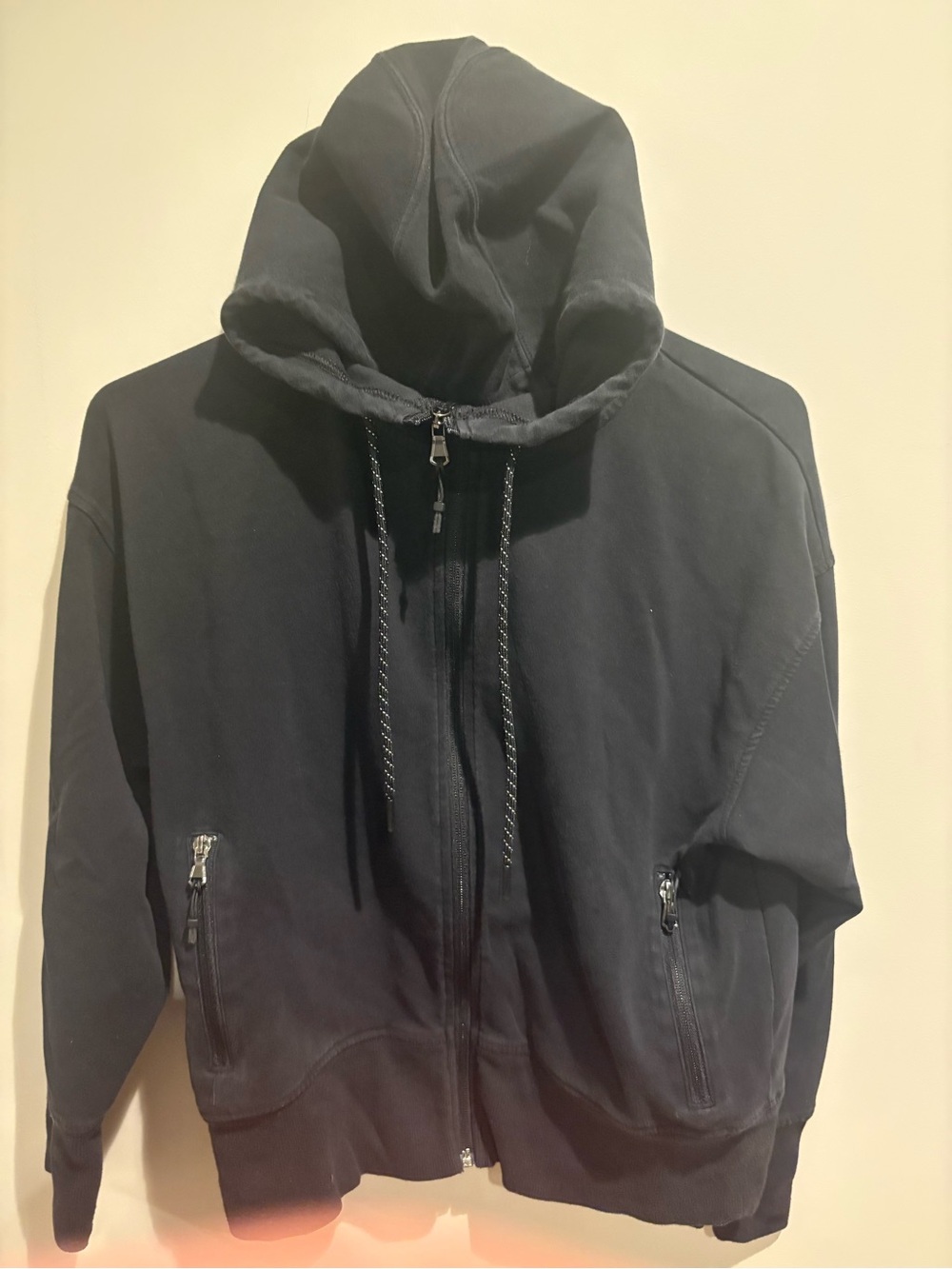 Old Navy Active Dynamic Fleece Black Full Zip Hoodie Jacket Size M